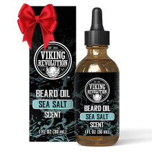 Viking Revolution Zeezout Baardolie voor Mannen - Natuurlijke Baardolie met Argan- en Jojoba-olie