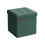 Storage Ottoman - Fabric - Retro Green - Foldable Design 1