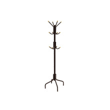 Coat Stand - Metal - Black - 12 Hooks, 4 Legs
