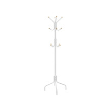 Coat Stand - Metal - Black - 12 Hooks for Coats, Jackets, and Bags