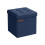 Foldable Storage Ottoman - Fabric - Midnight Blue - Multipurpose Footrest and Storage Solution 1