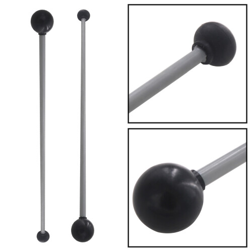 1 Pair Marimba Mallet Rubber Black Drumstick Double-head Xylophone Mallets 1