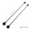 1 Pair Marimba Mallet Rubber Black Drumstick Double-head Xylophone Mallets 3