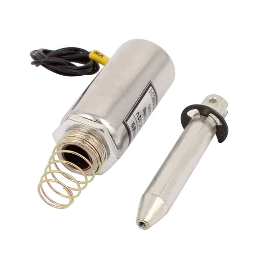 DC 12V Pull Type Linear Motion Tubular Solenoid Electromagnet 1Kg Force 1
