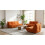 Relaxsessel 3-Sitzer, ergonomisch, 160x100x72 cm, orange Chenille 9
