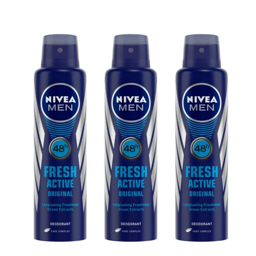 NIVEA Nivea Men Fresh Active Deodorant Spray, 450Ml, Pack Of 1