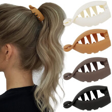 Hair Clips, 4Pcs Small Matte Banana Clips For High Ponytail, Mini Hair Jaw Clips Barrettes Styling Accessories For Thick Thin Hair Women Girls