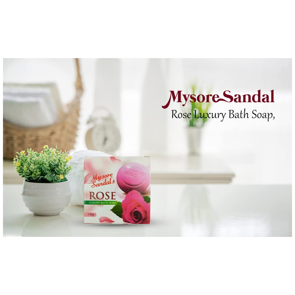 Photos - Shower Gel Mysore Sandal'S Rose Luxury Bath Soap, Pack Of 6