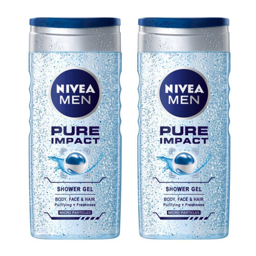 NIVEA Gel Douche Nivea Men Pure Impact 250Ml (Pack De 2)