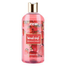 Gel de Ducha Wanderlust Daiquiri de Fresa, 300 Ml| Nutre e Hidrata| Limpieza Suave| Aroma Dulce a Fresa| Enriquecido con Aloe Vera| Sin Parabenos