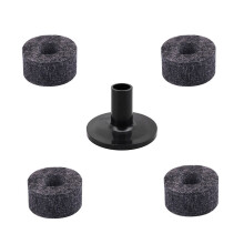 8Pcs Felt Washer + 2Pcs Cymbal Sleeves Replacement for Shelf Drum kits 2 Colors Black