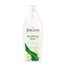 Loción Corporal Hidratante Jergens Aloe 600Ml, Aloe Vera & Pepino, Loción Refrescante Diaria