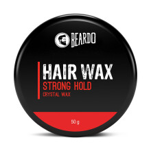 Beardo Stronghold Haarwax Voor Mannen, 50 G | Kristal Haarwax Met Aloë Vera & Castorolie | Haarstyling Wax Voor Glanzende Finish