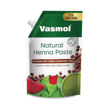 Vasmol Natuurlijke Henna Pasta - Klaar voor gebruik, Natuurlijke Bruine Kleur voor Haar met Extra Conditionering, 100% Pure Henna, 200g