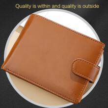 Men's Hasp Wallet with Multiple Card Slots and Coin Compartment for Everyday Dark brown