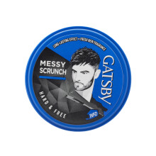 Gatsby Haar Styling Wax - Hard & Free, Voor Een Rommelige Scrunch Stijl, Niet Plakkerig, Makkelijk Herstelbaar & Eenvoudig Afwasbaar, 75G