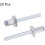 Blind Rivets, Aluminum Pull Rivets Core Decoration Rivets 6mm Diameter 10mm Grip Length Silver Tone, 25pcs 4