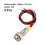 Signal Indicator Light AC/DC 12V 6mm Dash Lamp Flush Panel Mount Green LED Metal Shell 5Pcs 3