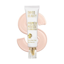 Swiss Beauty Primer Mousse Foundation Leicht & Samtig, Makeup, Rose Blush, 30Ml