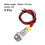 Signal Indicator Light AC/DC 12V 6mm Dash Lamp Flush Panel Mount Blue LED Metal Shell 5Pcs 3