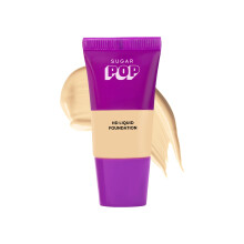 Sugar Pop Hd Flüssige Foundation Tube Mit SPF 30 | Hält Bis Zu 16 Std | Volle Deckkraft | Wasserfest | Matte Finish | 18Ml - 01 Haselnuss