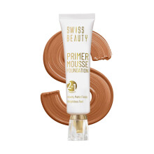 Swiss Beauty Primer Mousse Foundation, Gewichtslose, matte Foundation, Caramel Roast, 30 ml