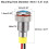 Signal Indicator Light AC/DC 110V 8mm Dash Lamp Flush Panel Mount Blue LED Metal Shell 2