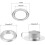 Grommet Tool Kit 100 Sets 3/8" Copper Grommets Eyelets with 3pcs Install Tools, 10mm Inside Dia. Silver Tone 3