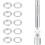 Grommet Tool Kit 100 Sets 3/8" Copper Grommets Eyelets with 3pcs Install Tools, 10mm Inside Dia. Silver Tone 4
