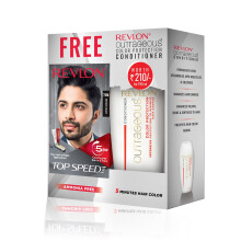 Revlon Top Speed Haarkleur Voor Mannen - Natuurlijk Zwart 70M (Met Conditioner 190 Ml)