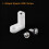 100Pcs Circuit Board PCB Spacers L Shape Insulated Plastic Fixed Mounting Feet 0.8'' Supporting Height with Screws 4