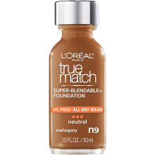 L'Oreal Paris True Match Super-Blendable Flüssiges Make-up, Strahlend, Natürlich Mahagoni, 30 ml