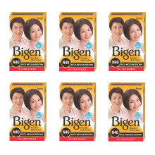 Bigen Powder Hair Color, Rich Medium Brown N40 - Pack Of 6 (Combo Set)