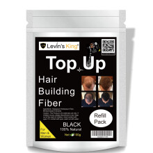 Levins King Haarfaser Nachfüllpack für Caboki, Toppik, Looks 21 u.a. Schwarz (100 Gramm)