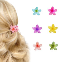 Anna Creations 6 Pcs Korean Fashion Gloss Flower Hair Claw Clip For Thick & Thin Hair Strong Hold Hair Clutcher Hair Accessories Clutches For Women &