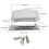 Guitar Bridge Pulling String Board Guitar Bridge Tailpiece with Bridge Cover Silver 4