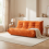 Relaxsessel 3-Sitzer, ergonomisch, 160x100x72 cm, orange Chenille 6