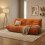 Relaxsessel 3-Sitzer, ergonomisch, 160x100x72 cm, orange Chenille 7