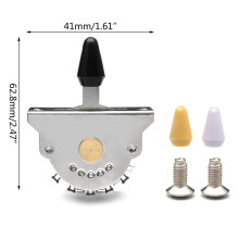 Guitar Pickup Lever Switch Guitar Pickup Selector Switch with 3Pcs 4 position switch