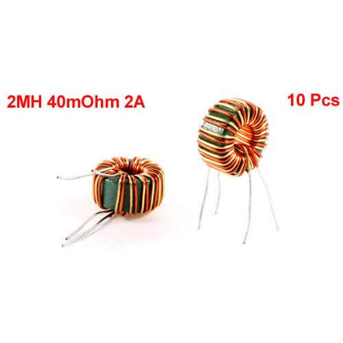 10 Pcs Toroid Core Common Mode Inductor Wire Wind 2MH 40mOhm 2A Coil 2