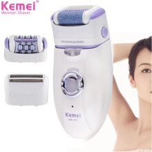 KEMEI-1981 Multifunctional Electric Epilator for Women – Epilator, Trimmer, Pedicure Tool, and Facial/Leg Shaver – Rechargeable 3-in-1