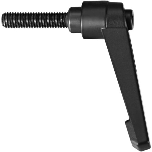 M8 x 32mm Handle Adjustable Clamping Lever Thread Push Button Ratchet Male Threaded Stud Knobs Rotating Screw Handles Bolts with Locking Lever Black 3 1
