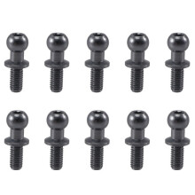 10Pcs M3 Metal Hex Screws for TT01 TT02 Sakura D5 1/10 RC Drift Car Spare Parts Universal,Silver