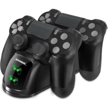 Dual USB Charging Dock Compatible with PS4, Controller Charger Station with LED Indicator for PS4 Slim Pro Wireless Gamepad