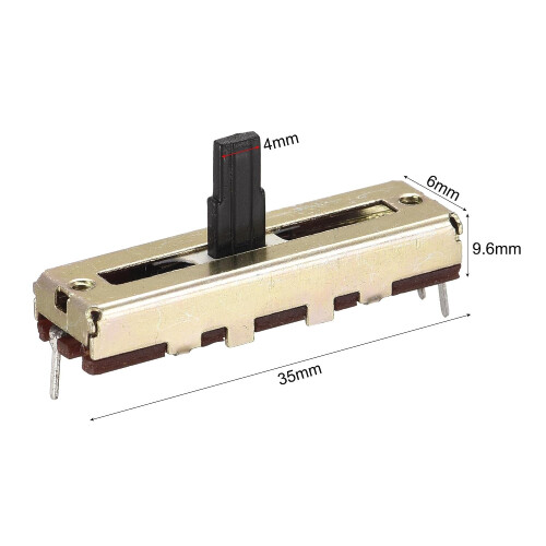 Fader Variable Resistors Mixer 35mm Straight Slide Potentiometer B50K Ohm Grey Black Knobs 5pcs 1