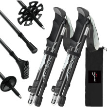 Zweiteilige Wander-/Nordic-Trekkingstöcke aus Aluminium und Carbon – Leichte, faltbare Trekkingstöcke für Damen und Herren