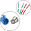 Latching Metal Push Button Switch 19mm Mounting Dia 1NO 12V Blue LED Light with Socket Plug Wires 1pcs 2