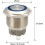 Latching Metal Push Button Switch 19mm Mounting Dia 1NO 12V Blue LED Light with Socket Plug Wires 1pcs 3