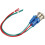 Latching Metal Push Button Switch 19mm Mounting Dia 1NO 12V Blue LED Light with Socket Plug Wires 1pcs 4