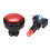 Game Push Button 46mm Round 12V LED Illuminated Push Button Switch with Micro Switch for Arcade Video Games Red 5pcs 2